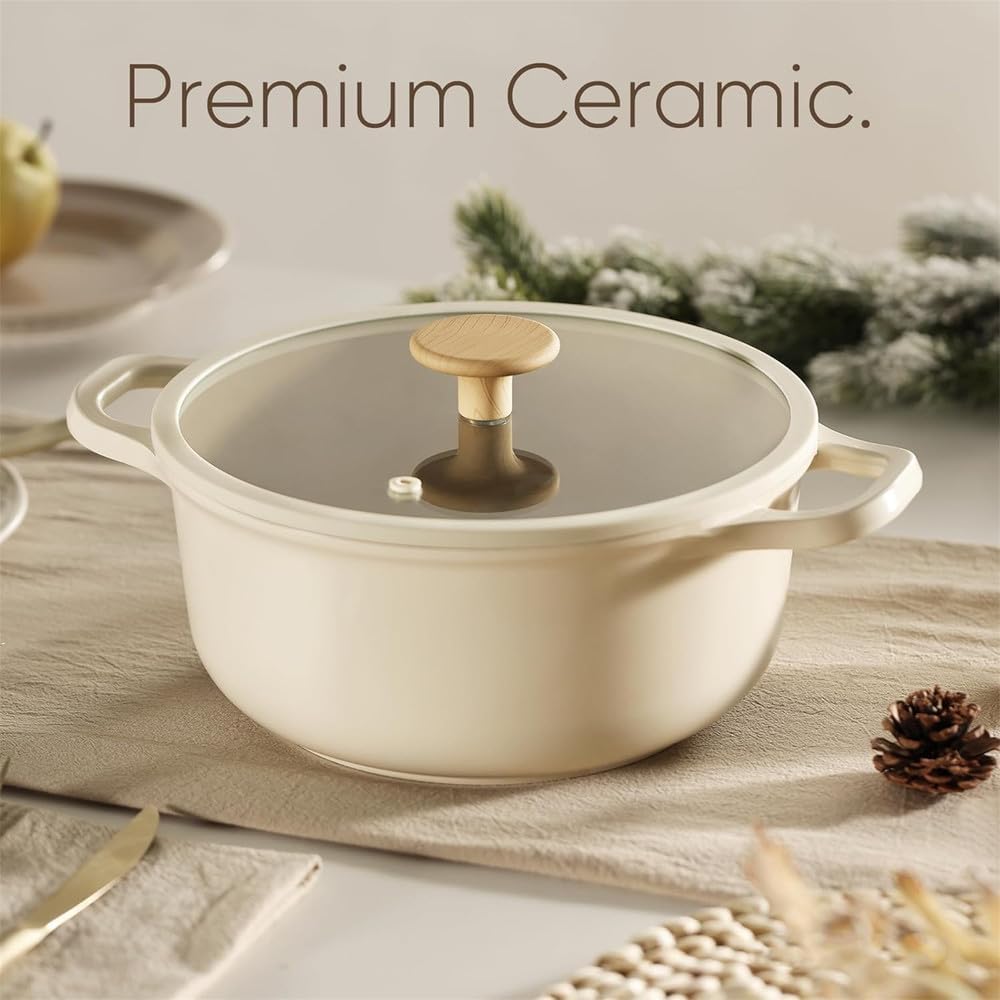 HJZSZX セラミック鍋とフライパンセット 14個 調理器具セット ヘルシー