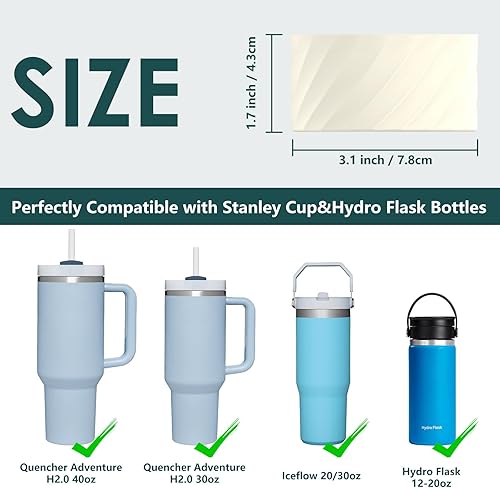 Miniatura 2 de GeeRic Funda protectora de silicona compatible con Stanley Quencher, funda inferior antideslizante para botellas de agua Hydroflask de 12 a 40 onzas