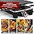 Raclette Table Grill, Techwood Electric Indoor Grill Korean BBQ Grill, Removable 2-in-1 Non-Stick Grill Plate, 1500W Fast Heating with 8 Cheese Melt Pans, Ideal for Parties and Family Fun (Black)
