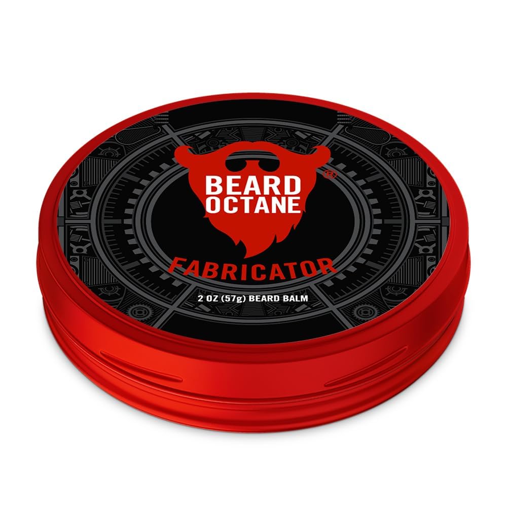 Beard Octane: Fabricator - Natural Beard Balm w/Shea Butter - 2 Oz - Conditions and Styles - Made in USA - Sandalwood Vanilla Scent