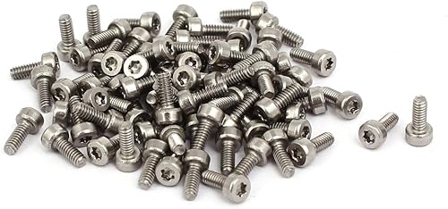 uxcell® M2x5mm Rosca T6 Torx Drive 304 Tornillo de cabeza de zócalo Torx de acero inoxidable 80pcs