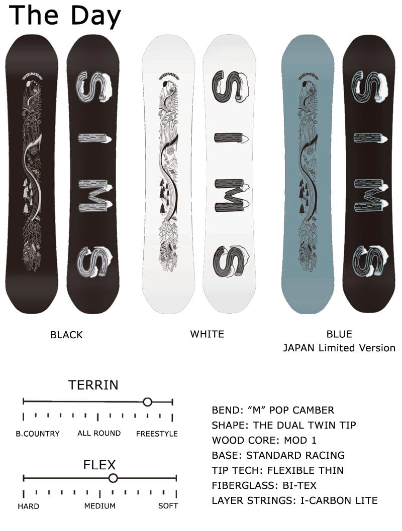 Amazon | 23-24 SIMS/シムス THE DAY ザ デイ メンズ スノーボード