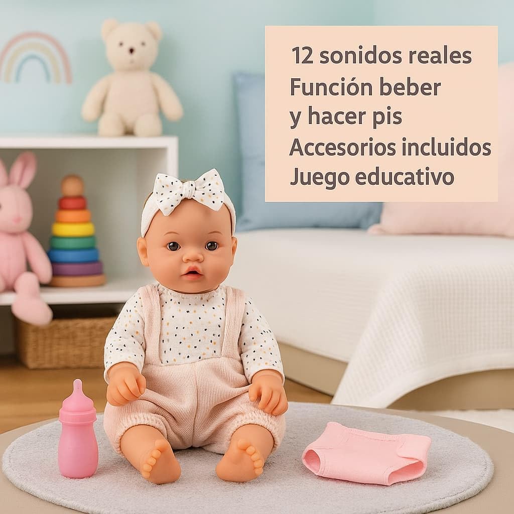 Interaktywna opaska na głowę o długości 35 cm - Woda pitna i IS - Zawiera akcesoria i emituje 12 prawdziwych dźwięków - Zabawka edukacyjna dla chłopców i dziewcząt od 3 lat