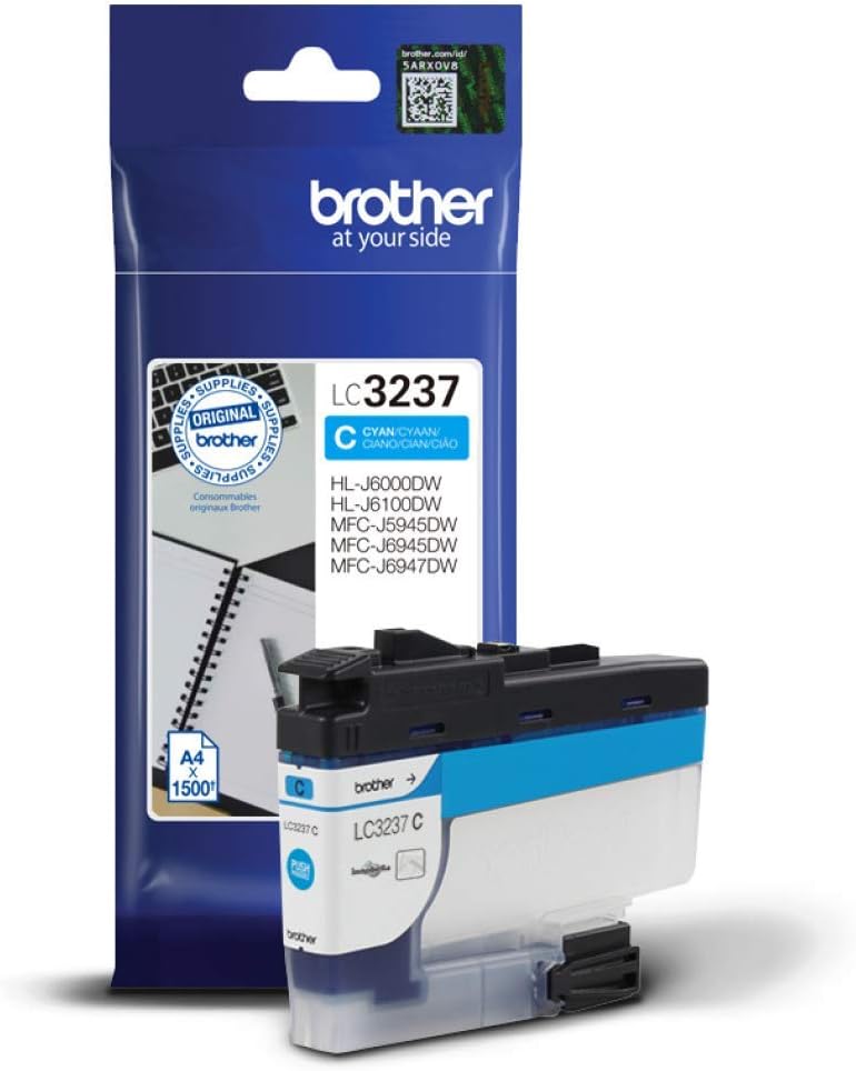– LC-3237C Inkjet Cartridge, Cyan, Single Pack, Super High Yield, Includes 1 x Inkjet Cartridge, Genuine Supplies