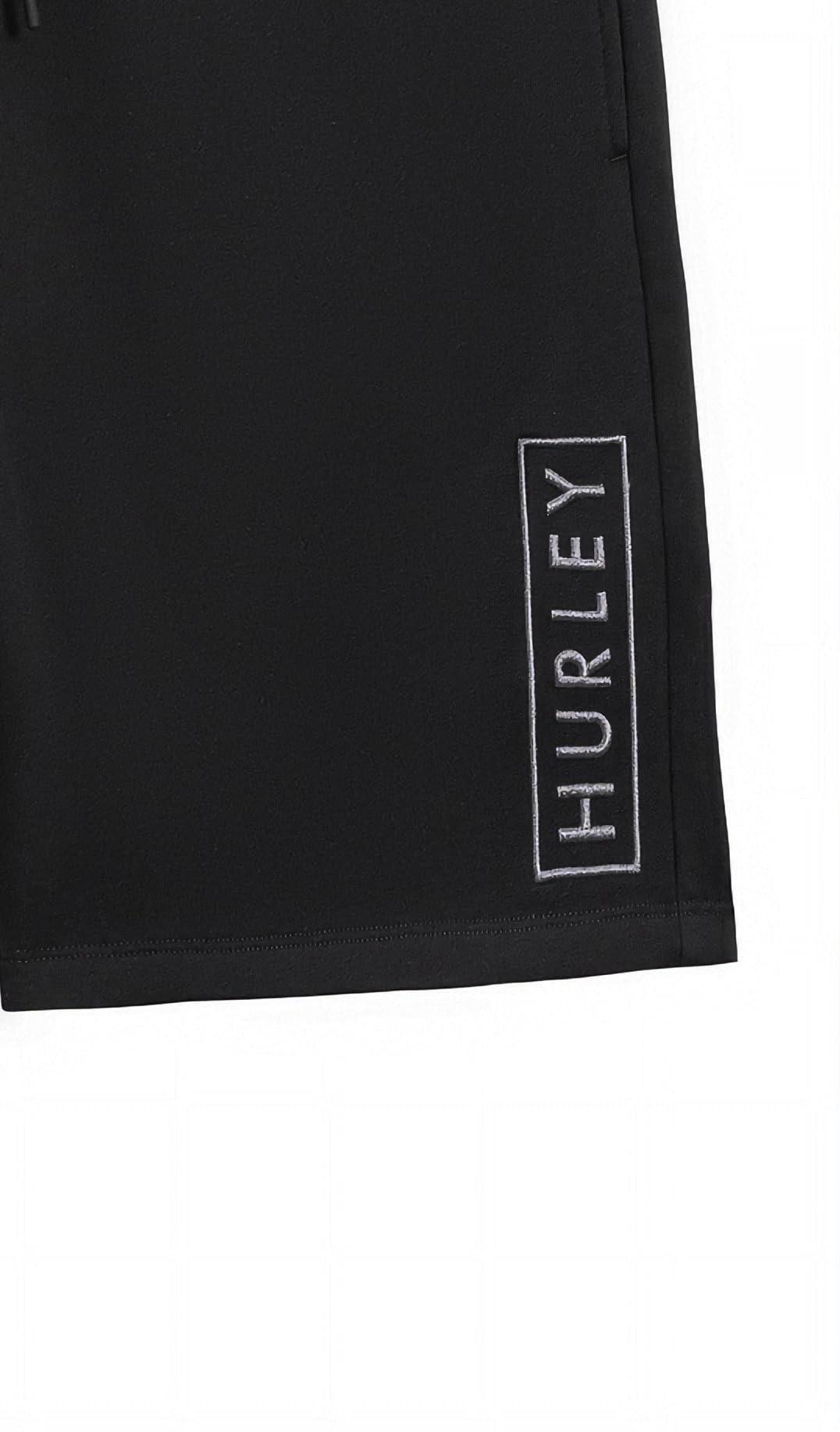 Hurley Men’s Boxed Logo Fleece Shorts – Soft Cotton Blend Casual Sweat Shorts for Everyday Wear
