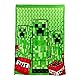 Minecraft Creeper 2-in-1 Kissendecke, offizielles Lizenzprodukt, Microsoft Reisedecke, faltbar, weich, flauschig, Überwurf, kompaktes Design für Wohnzimmer oder Schlafzimmer Dekor