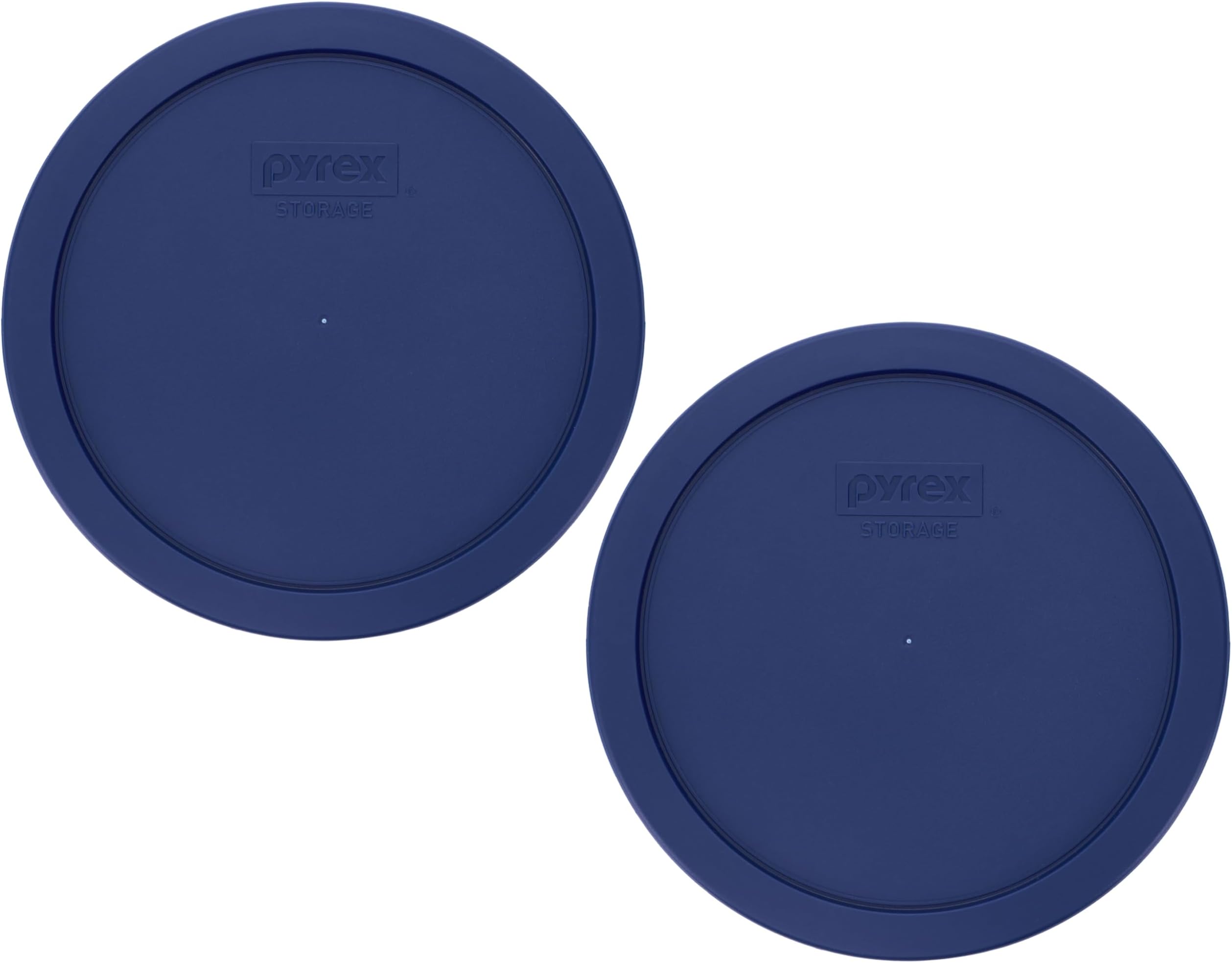 Pyrex 7402-PC 6 and 7-Cup Blue Food Storage Replacement Lid (2-Pack) - Made in USA