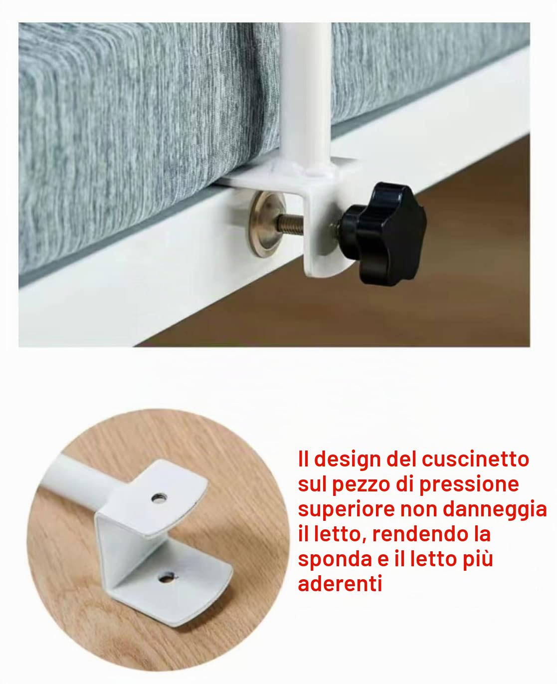 Sponde del letto per anziani Barra di assistenza per anziani Ringhiera del letto Protezione della sponda laterale della canna Maniglia per la prevenzione delle cadute Maniglie di sicurezza per le mani