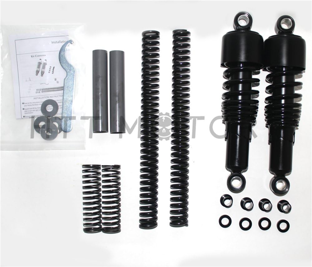SMT-Black Slammer Lowering Kit 10.5" Shocks Compatible With 91-05 Harley Dyna FXD(NO FXDX/FXDWG) [B07BDGB6X7]