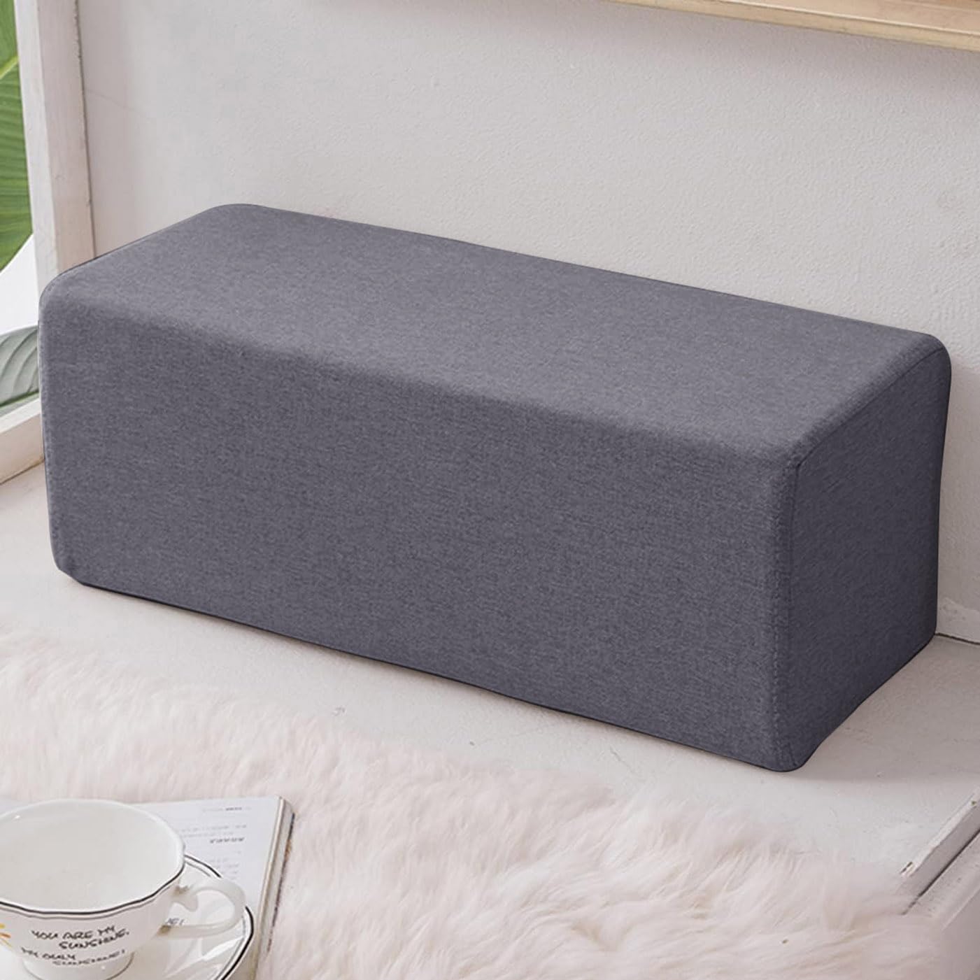 DUOLEH Sofa armleuning gewatteerd kussen, leeskussen, steunkussen voor