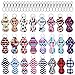 Duufin 24 Pieces Chapstick Holder Keychains Lipstick Holder Keychains with 24 Pieces Metal Clip Cords Suitable for Chapstick Tracker and Safeguard, 24 Vibrant Color, Medium