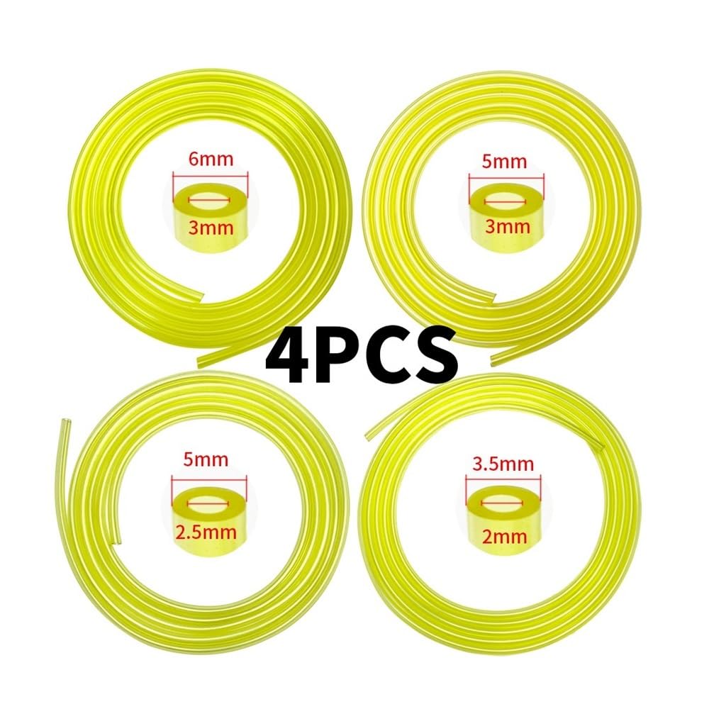 4 mangueras de Combustible de Gasolina for cortacésped, motosierras, sopladores y desbrozadoras.