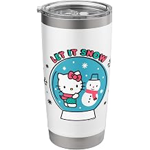 Hello Kitty "Let it Snow" Globe Tee Shirt Stainless Steel Insulated Tumbler