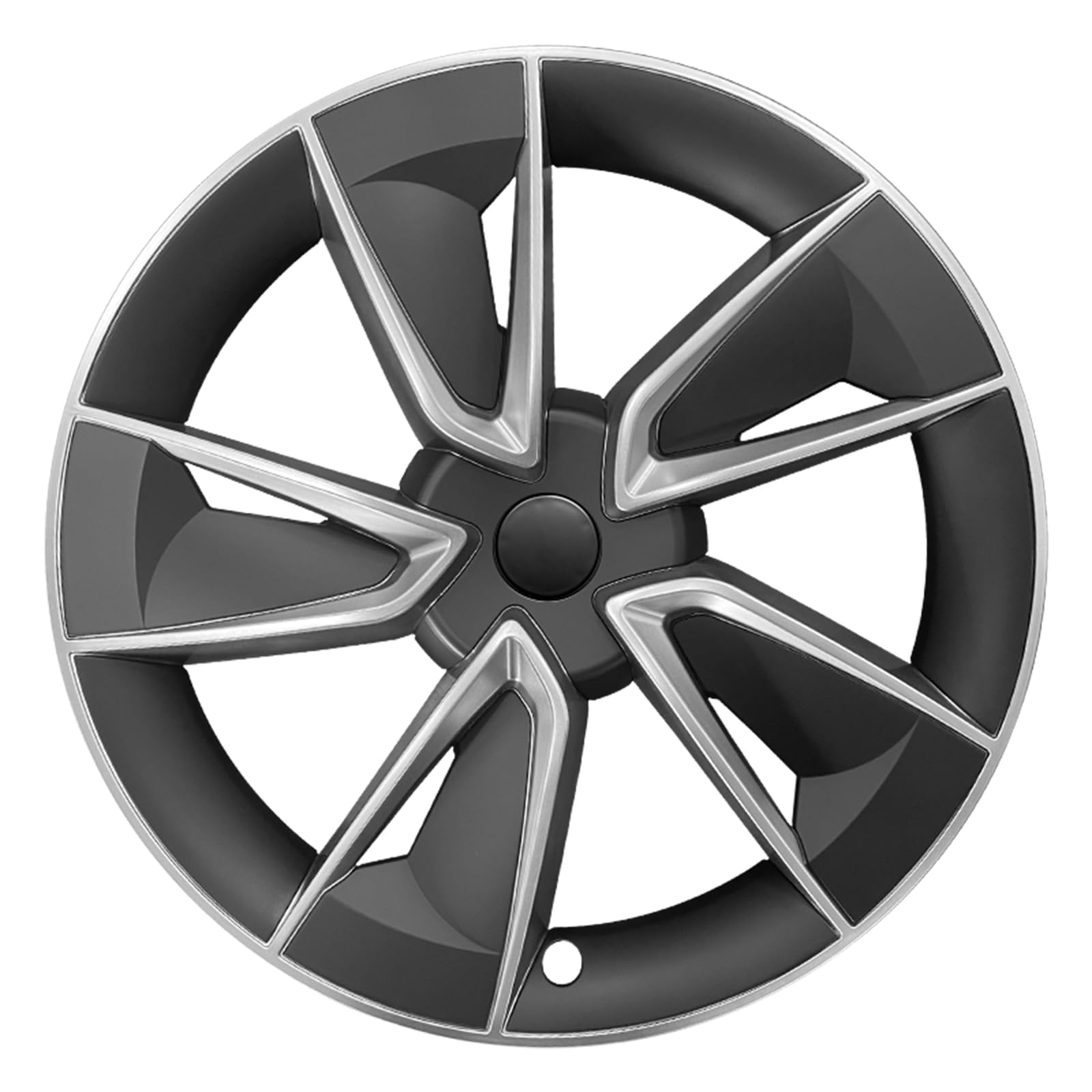 for Tesla Wheel Cover 19 inch Hubcaps Set of 4 Silver Black Wheel Cover for Tesla Model Y Juniper 2025 2026 4PCS Replacement Hub Cap Decoration (for