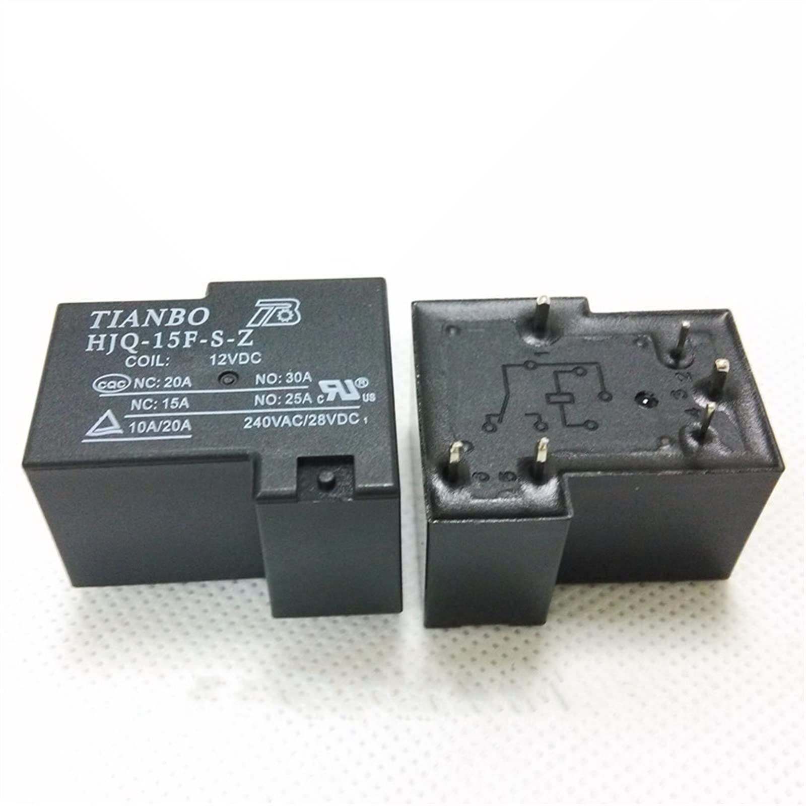 FUDGIO 5Pcs/10Pcs Relay HJQ-15F-S-Z-12VDC HJQ-15F-S-Z-24V HJQ 15F S Z HJQ15FSZ 24VDC DC12V 12V 24V 20A DIP6 (Size : 10pcs 24v)