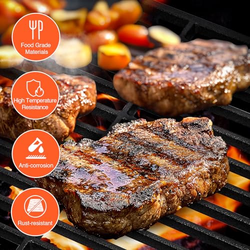 GFTIME Gusseisen Grillrost für Tepro Toronto XXL Holzkohlegrill, Ersatz Grillrost für bessere Grillergebnisse, 46 x 35,5 cm (Einzelstück) und 46 x 71 cm (Doppelt)
