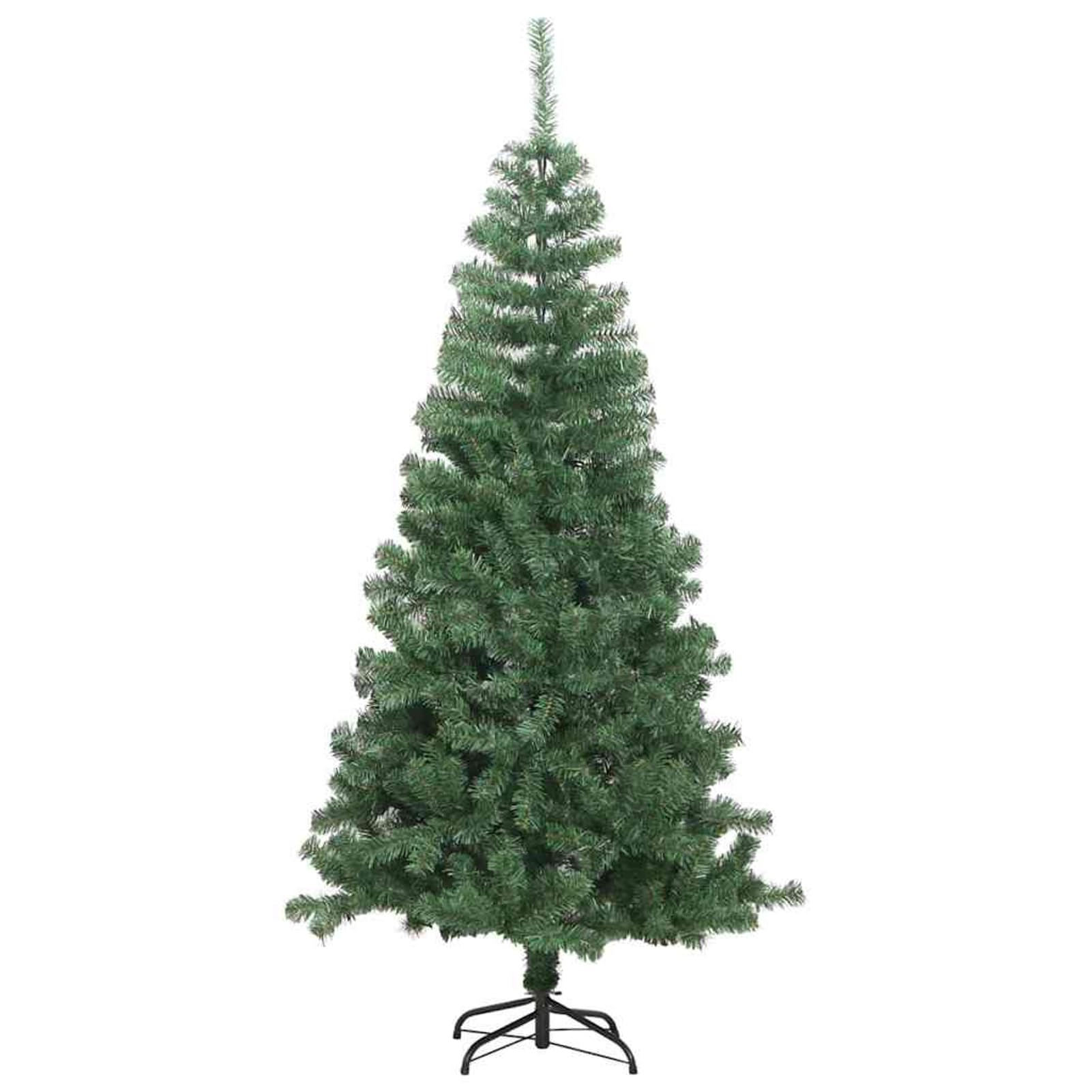 Albero di Natale Artificiale 120 cm Verde con 230 Punte in PVC, Base Inclusa, per Interni ed Esterni Riparati, Facile da Montare