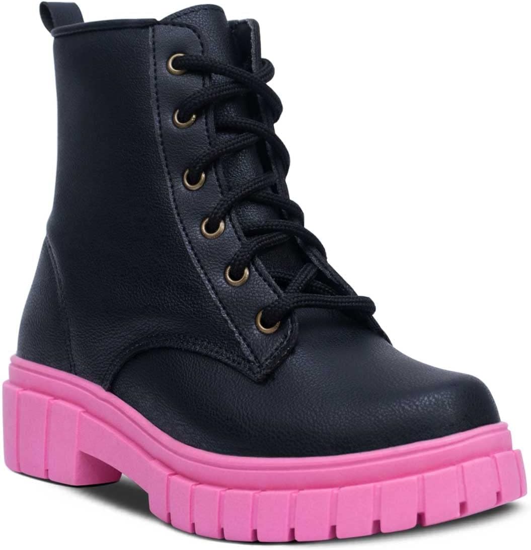 Bota Infantil Feminina Coturno Casual Salto Tratorado 09.05J