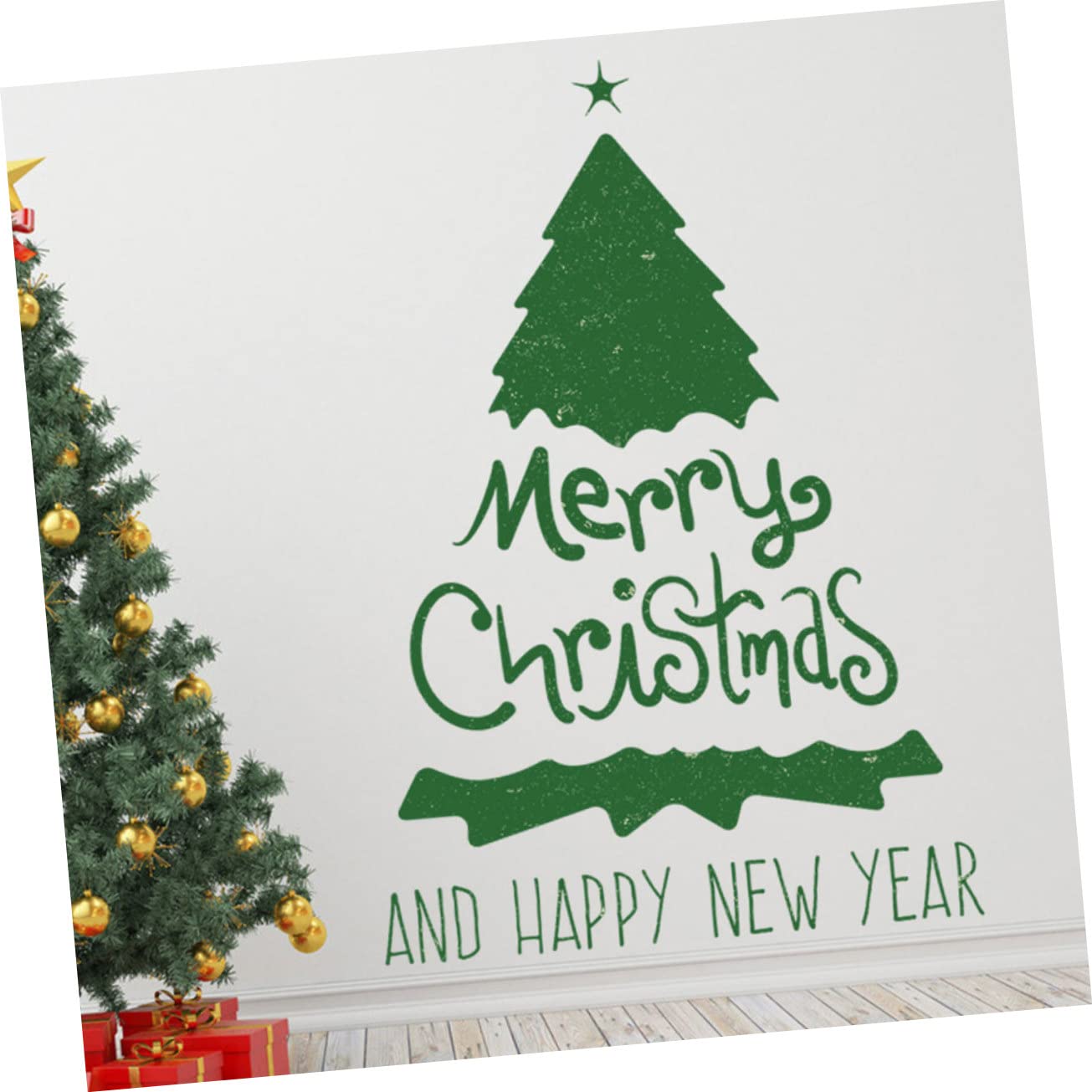 PRETYZOOM 3 Set Adorabili Adesivi Per Finestre Natalizie A Forma Di Albero in Pvc Decorazione Festiva Per La Casa Per Feste 2 Fogli * 3