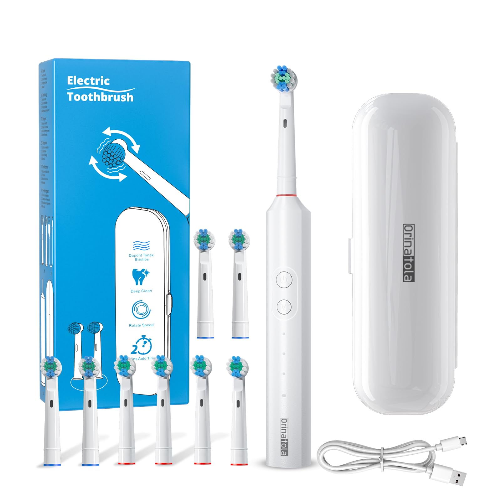 Orinatola Zahnbürste Elektrisch Rotating Electric Toothbrush