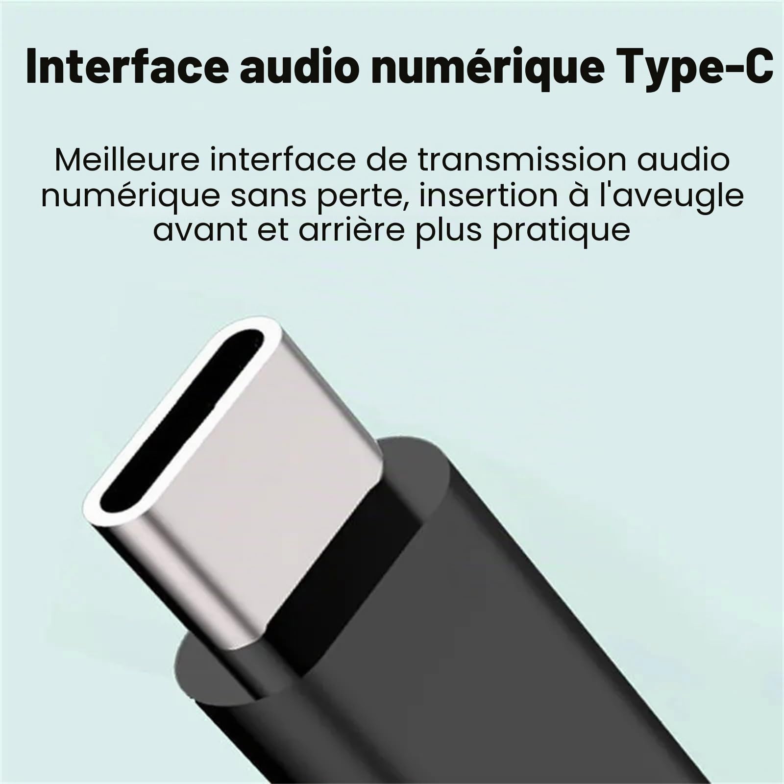 Écouteurs filaires à conduction osseuse de type C - Écouteurs intra-auriculaires - Boutons silencieux - Pour appels et course à pied - Indolore