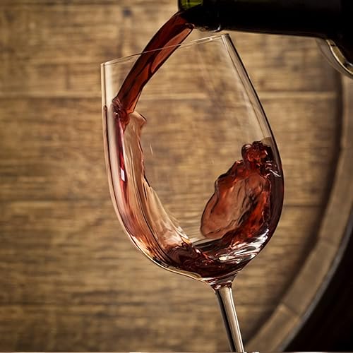 Miniatura 5 de Juego de copas de vino tinto copa de vino transparente de 10 onzas con tallo vasos largos de cristal de alta calidad elegante cristalería de vino