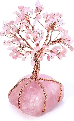 GEHECRST Piedras de cristal curativo de aventurina verde natural, árbol de reiki, árbol de dinero, adorno de escritorio, hecho a mano, decoración de