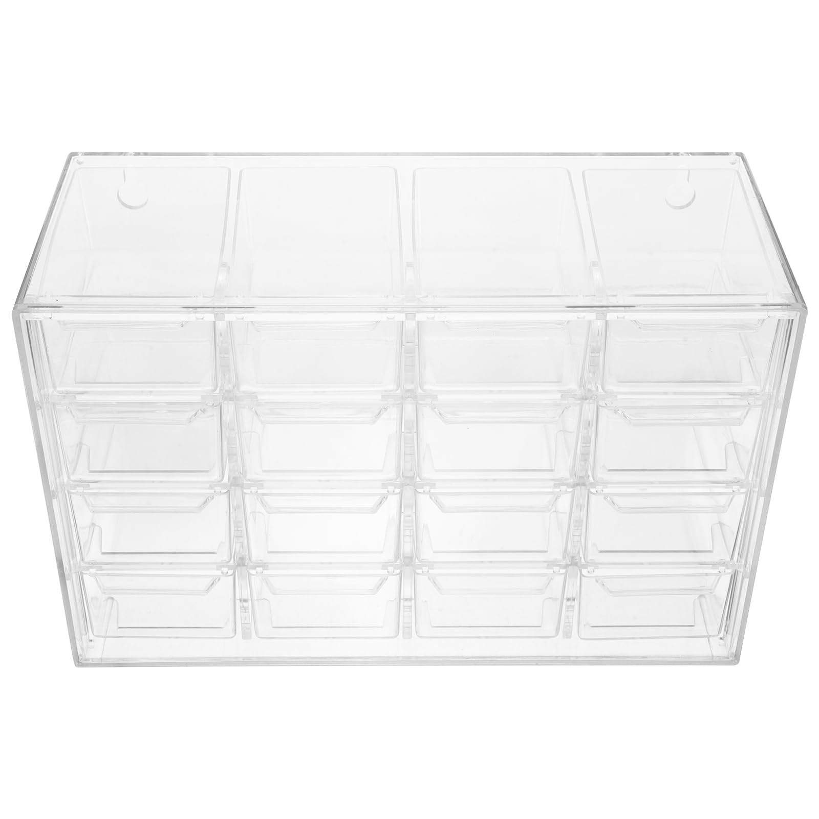 Boîte à Bijoux Transparente 16 Compartiments Tiroirs Rangement Bagues Maquillage Bureau