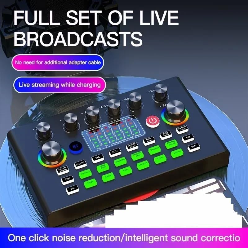 Mixer DJ, Mixer Interfaccia scheda audio live con effetti mixer DJ e podcast cambia voce