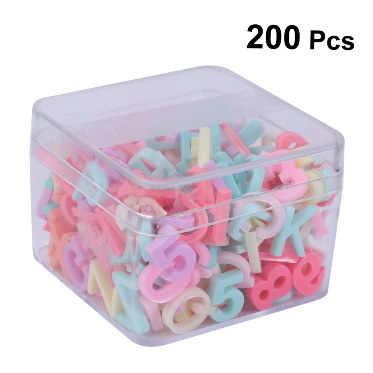 Operitacx 600 Pièces Lettres Acryliques Nombre Chiffres Jouets Accessoires Perles De Lettres Perles De Lettre pour La Fabrication De Bijoux Lettre Perles en Vrac Charme De Perles De Chiffres