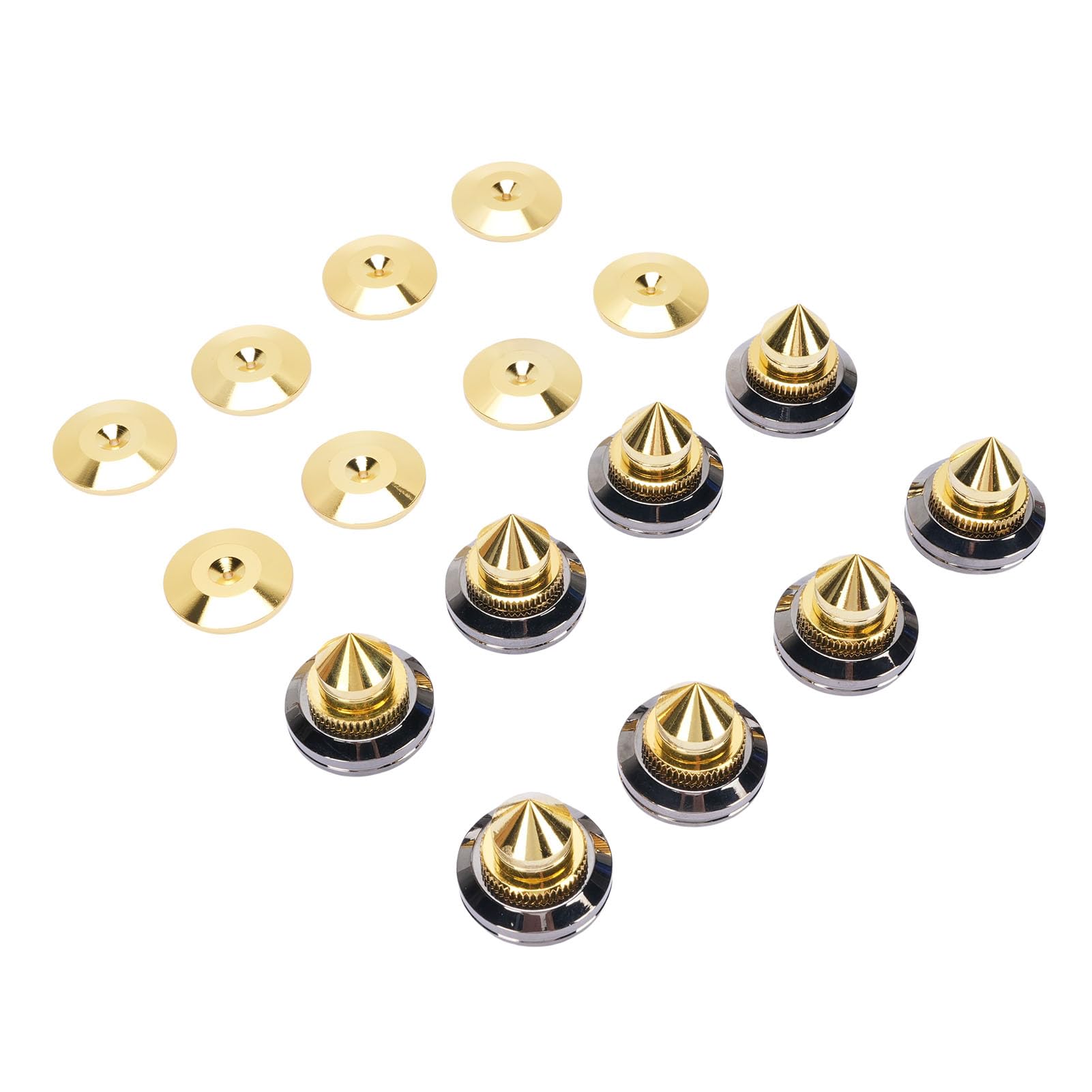Picos de Pies de Altavoz Ajustables en de Cobre para Absorción de Impactos de Amplificador, Almohadillas de Aislamiento Elegantes para Soporte de Altavoz, 8 Piezas