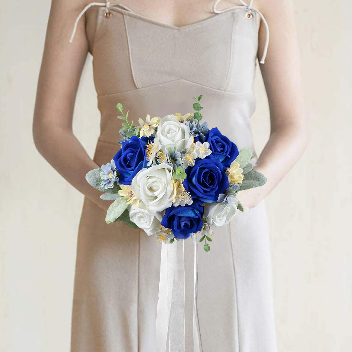 Amazon.com: Rinlong 7 Blue Wedding Bouquet for Bride Bridesmaid Artificial Toss Bouquet Royal Navy Blue Silk Bridal Bouquet Wedding Prom Bouquets : Home & Kitchen Amazon.com: Rinlong 7 Blue Wedding Bouquet for Bride Bridesmaid Artificial Toss Bouquet Royal Navy Blue Silk Bridal Bouquet Wedding Prom Bouquets : Home & Kitchen