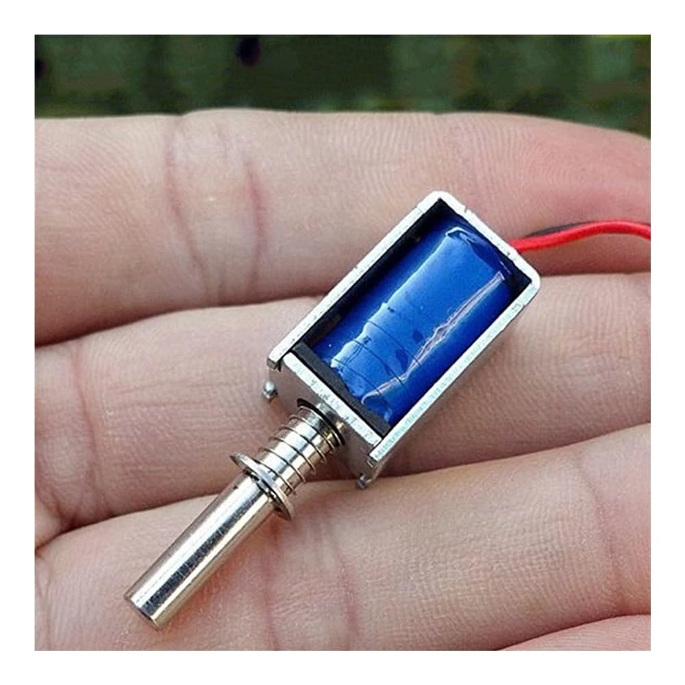 Elettromagnete in miniatura di spinta e trazione da 5 mm CC 5 V, 6 V e 12 V per telaio di serratura, serratura elettronica con riavvio a molla