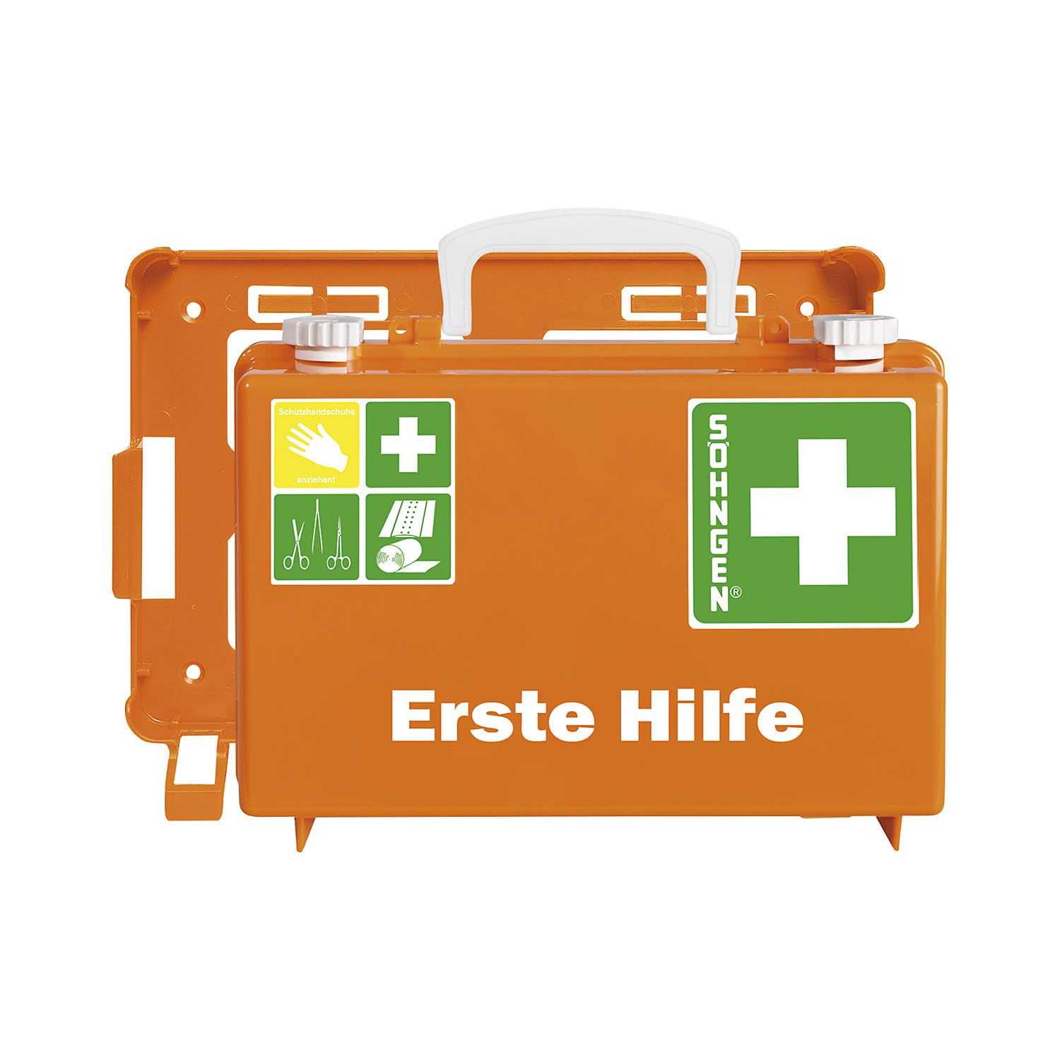 Söhngen 0301125 Kit Primeros Auxilios (maletín quick-cd DIN 13157 Naranja | H x A x P 170 x 260 x 110 mm,