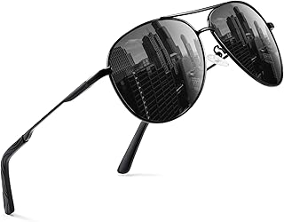phikttu Aviator Sunglasses for Men Polarized - Classic Oversized Shades Metal Mirror UV400 Protection Sport Sun Glasses