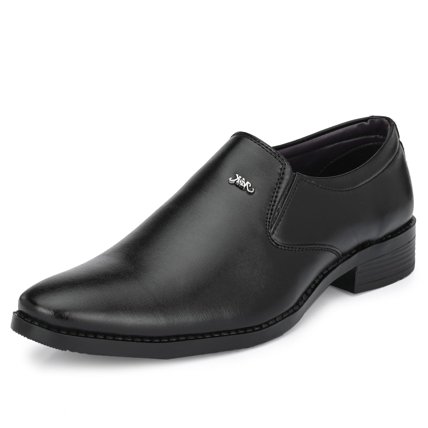 Stacked Heel Slip-On Formal Shoes-image-8