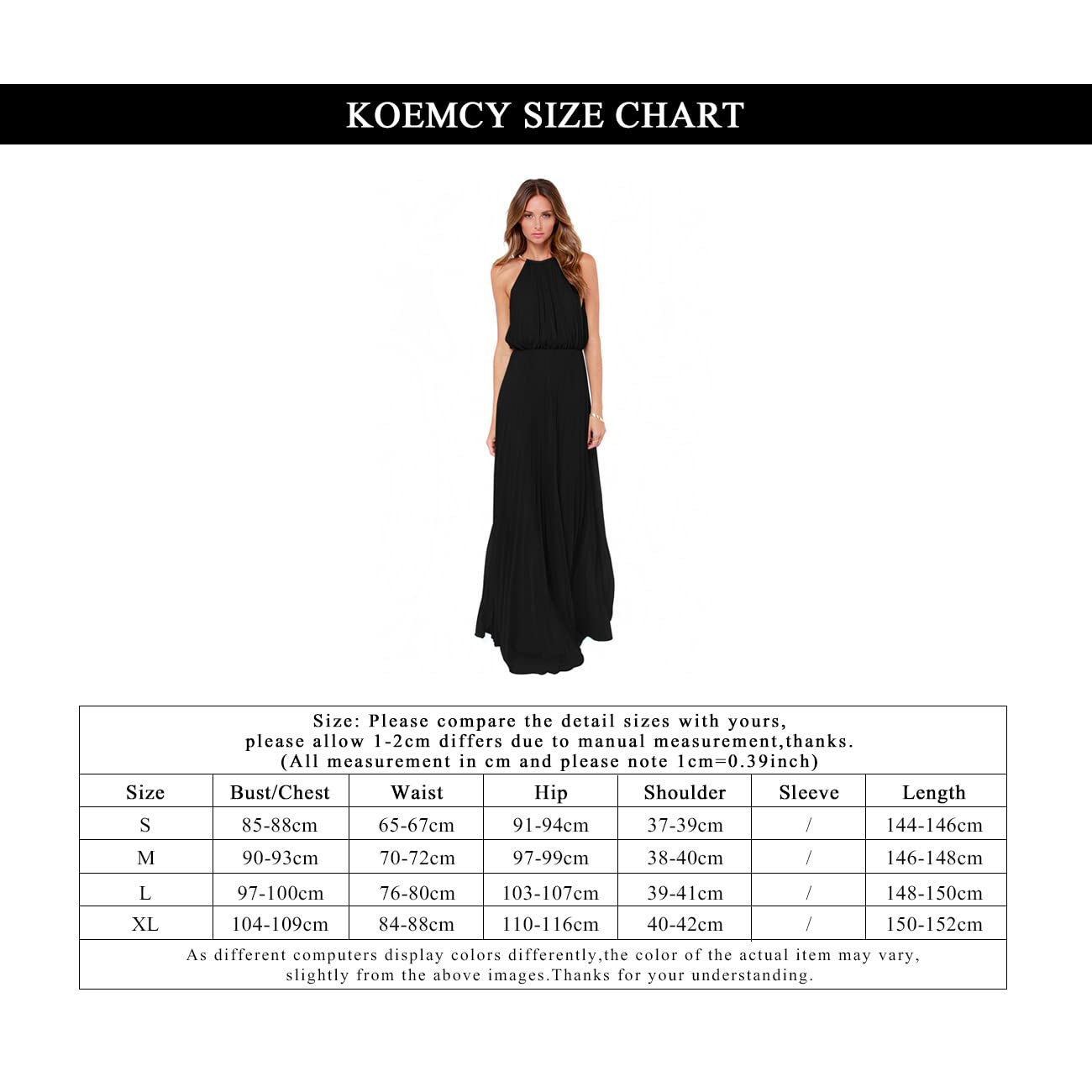 Vestito Donna Eleganti Abito da Sera Lungo Vestito con Senza Maniche Bodycon Cocktail Aderente Party