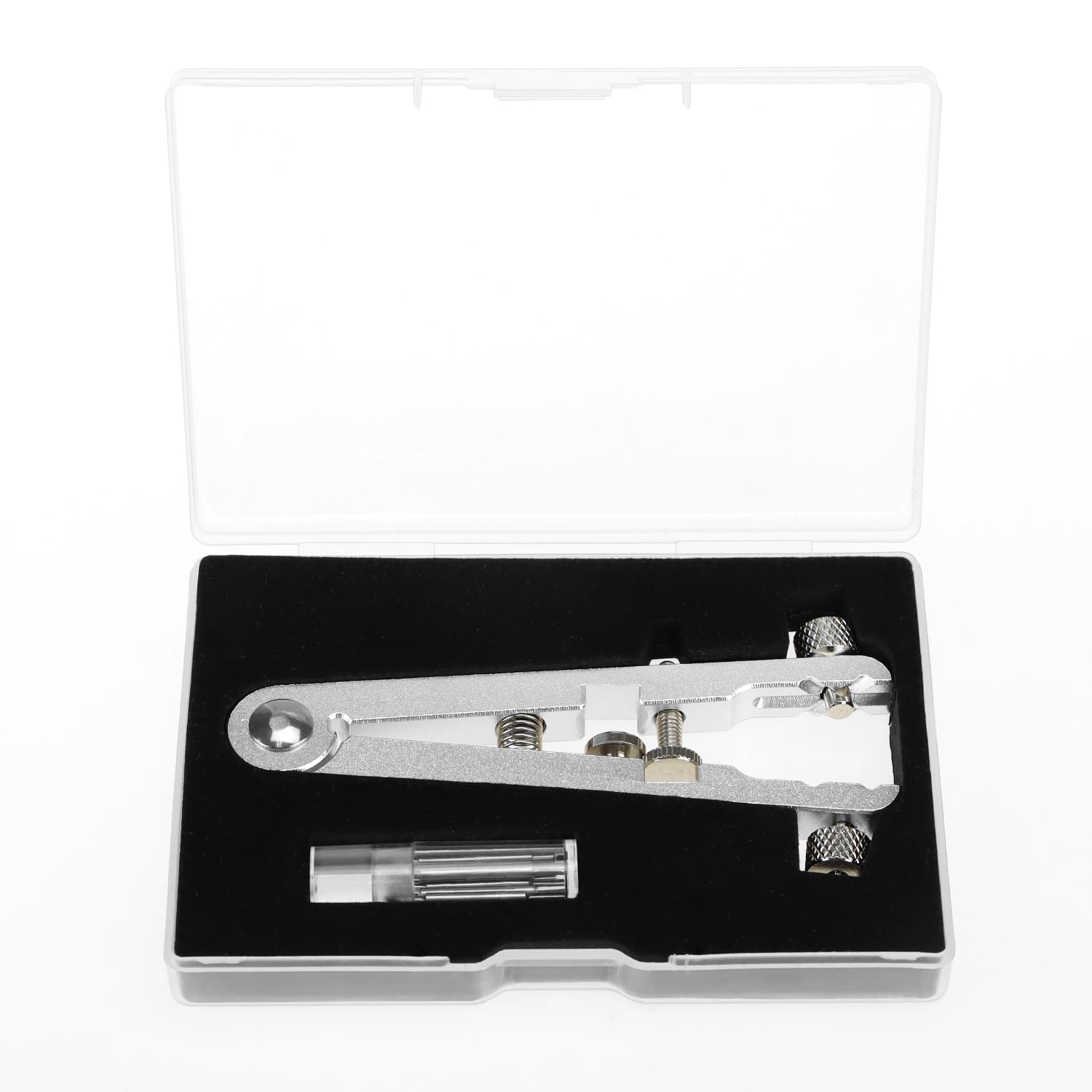 QWORK Watch Spring Bar Plier Tool Kit - Alloy Steel with 8 Precision Pins, Ideal for Watchmakers and Repairs