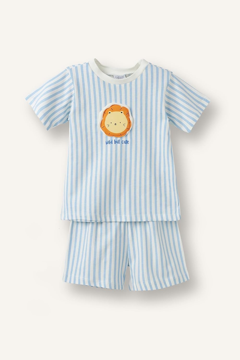 DeFacto%100 Pamuk Çizgili 2'li Pijama Takımı Erkek Bebek H4033A526HS