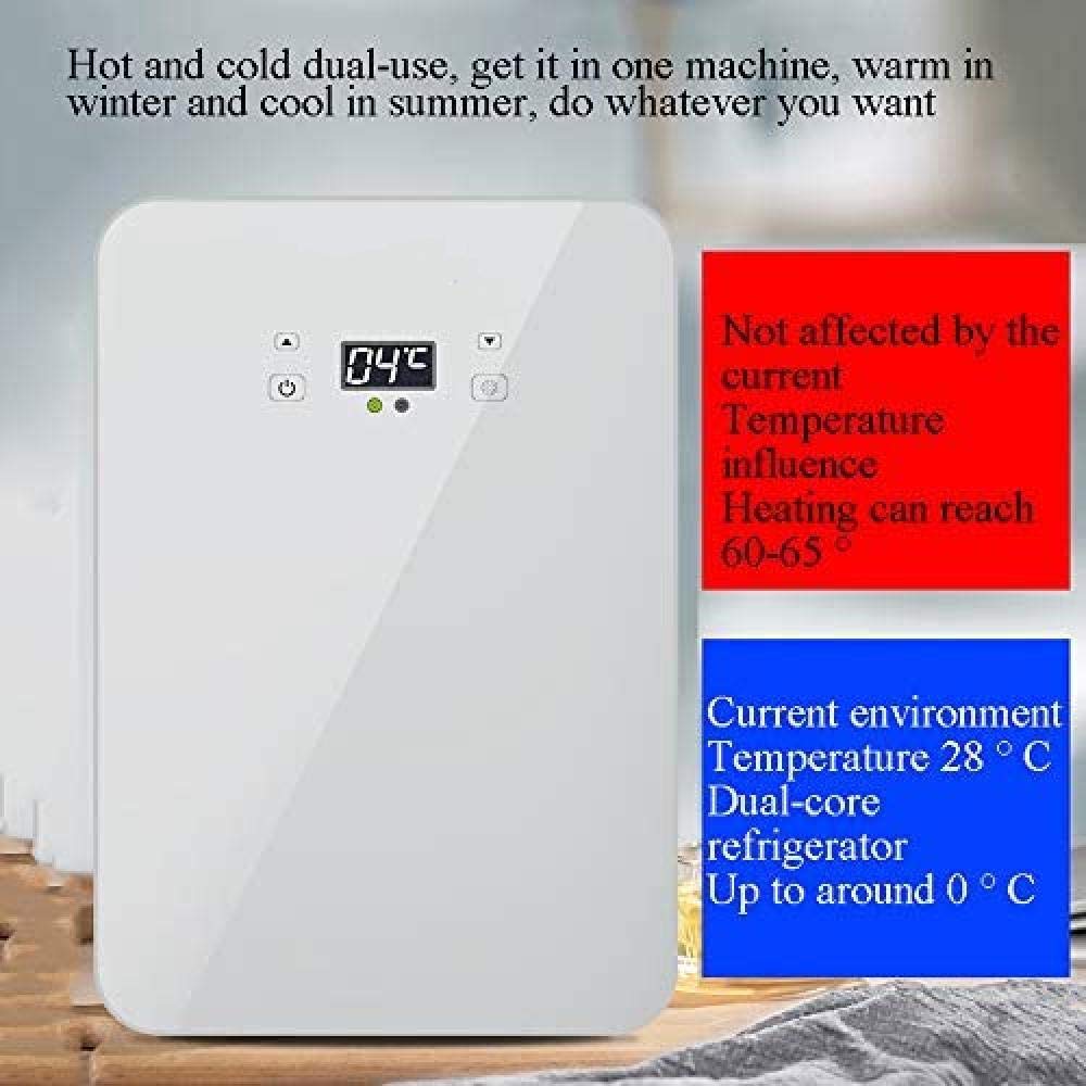 ZLM Frigorifero per Auto Mini Frigorifero Frigorifero 12L Mini frigo Frigorifero e riscaldatore, Sistema termoelettrico Alimentato CA/CC Dispositivo di Raffreddamento e riscaldatore