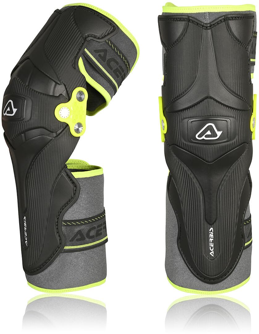 Acerbis X-Strong Protettori per ginocchiere, nero/giallo, unica taglia
