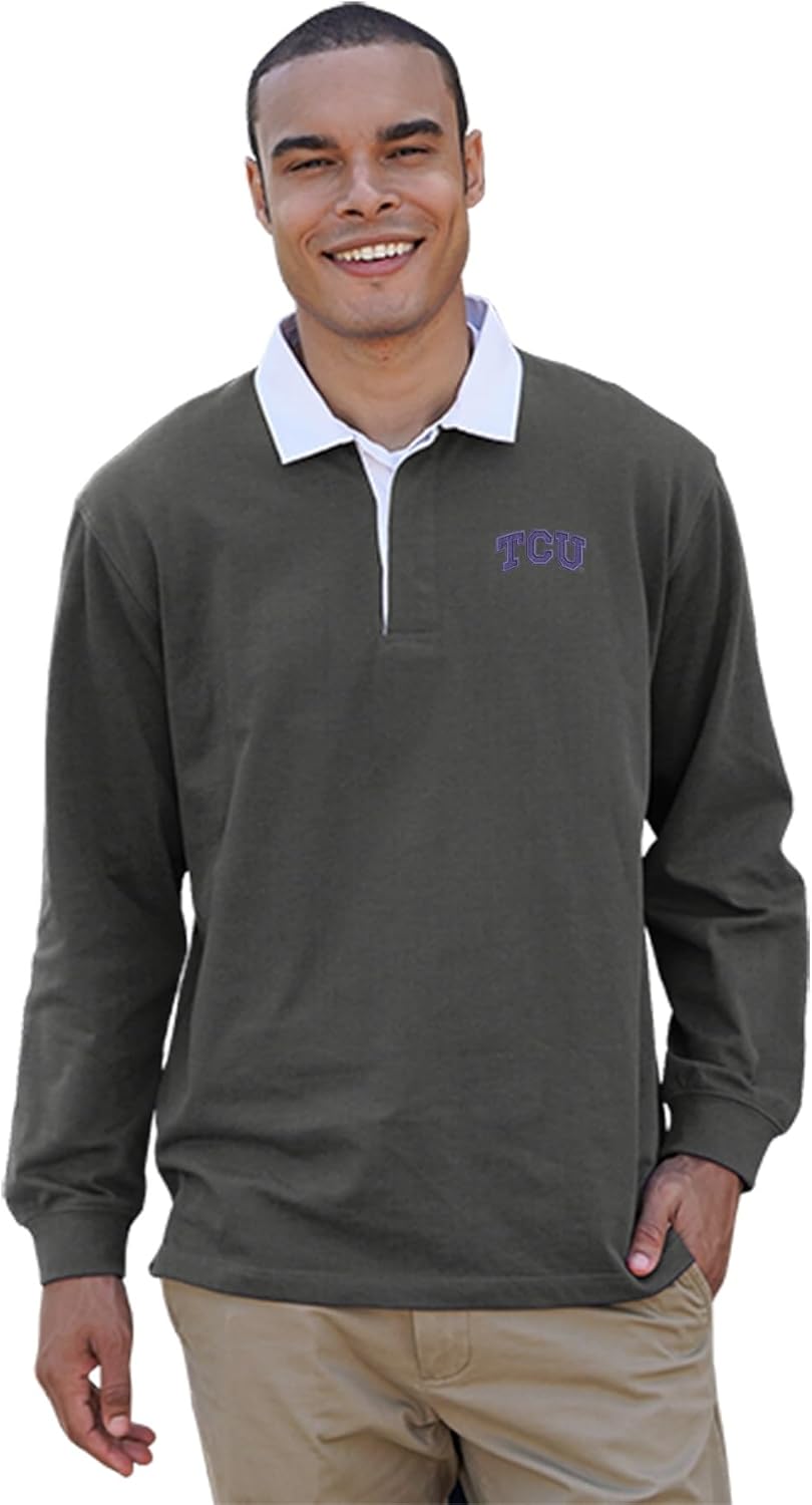 Vantage Apparel Unisex Rugby Polo Shirt – Cotton Jersey, Athletic Style, Casual & Game Day Wear