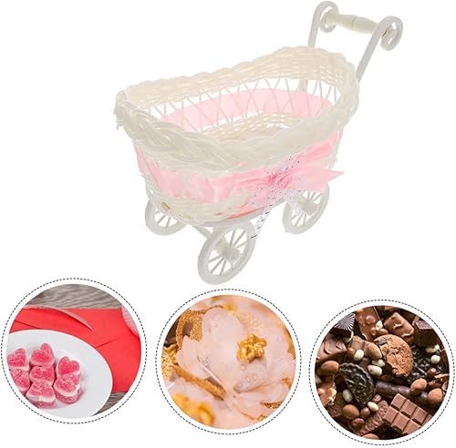 Miniatura 4 de 2 cestas tejidas para fiestas, decoraciones de boda para ceremonia, cesta rosa, decoración de ratán, cesta de flores de ducha, caja de dulces de