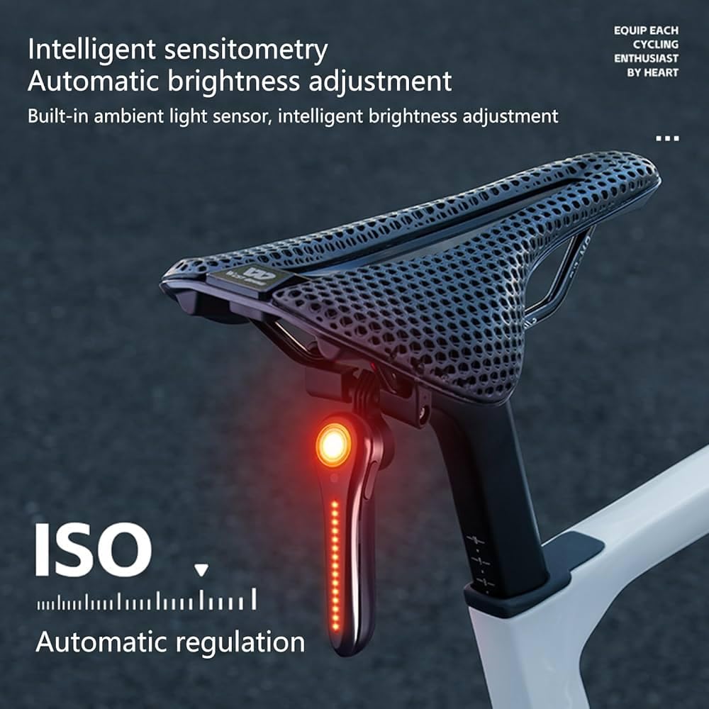 mua&mua Luce Posteriore Bici LED, 6 Modalità di Illuminazione, Ricarica USB-C, 60 Ore di Autonomia, Impermeabile IP65