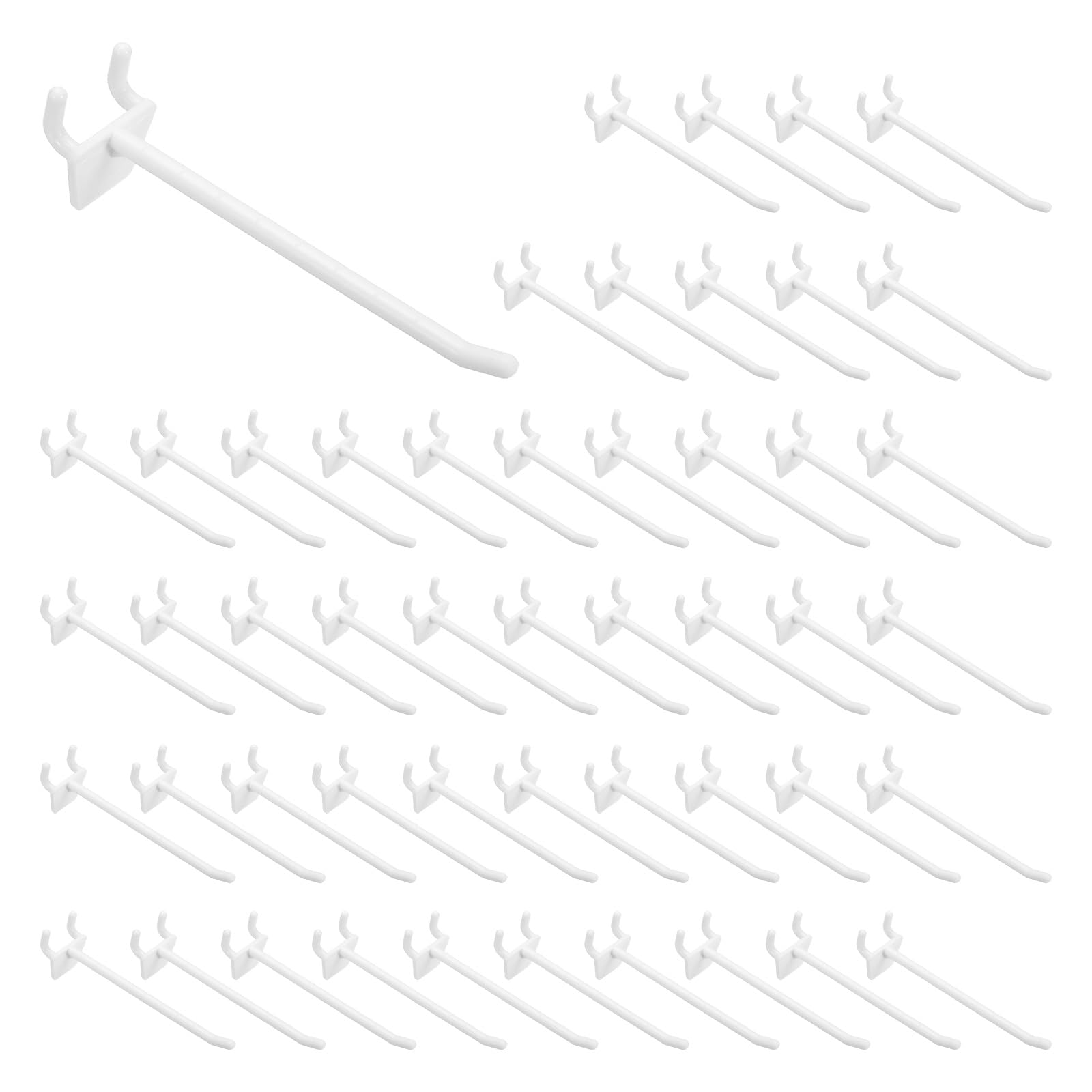 QUARKZMAN 50 Pc Ganci Per Pannello Forato 5 Pollici Accessori Organizzatore Pannello Forato In Plastica Resistente Per Garage Organizzazione Artigianale Parete Negozio Griglia Gioielli