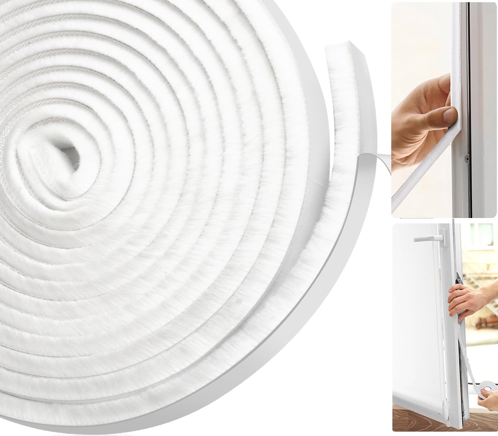Draft Excluder for Doors & Windows - Fits Any Gap 4-8mm, Even or Uneven
