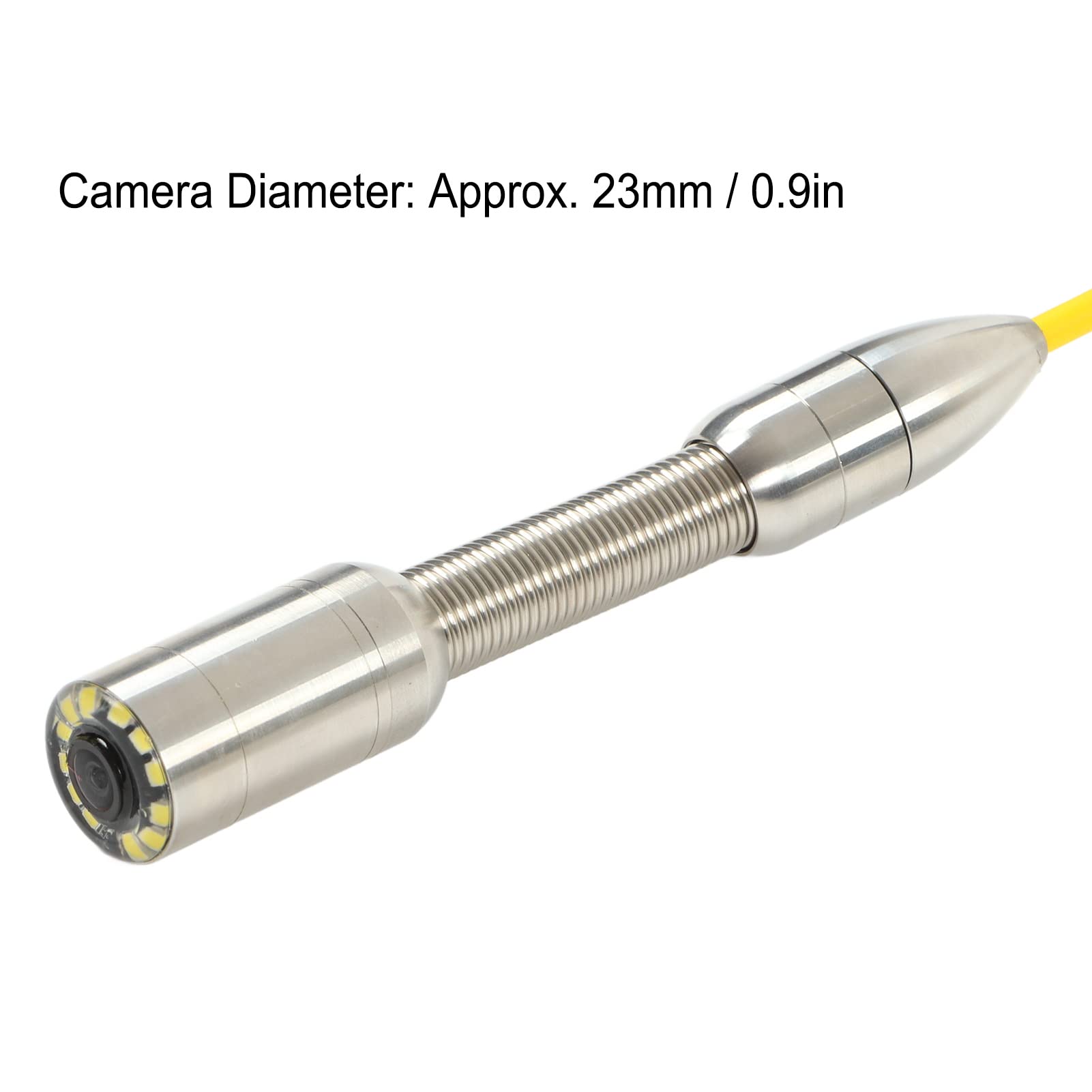 Telecamera per endoscopio, boroscopio da 4,3 Pollici 1080P, Telecamera di ispezione Impermeabile IP67 con 6 luci LED, Telecamera con Cavo semirigido, Telecamera Video Digitale Snake