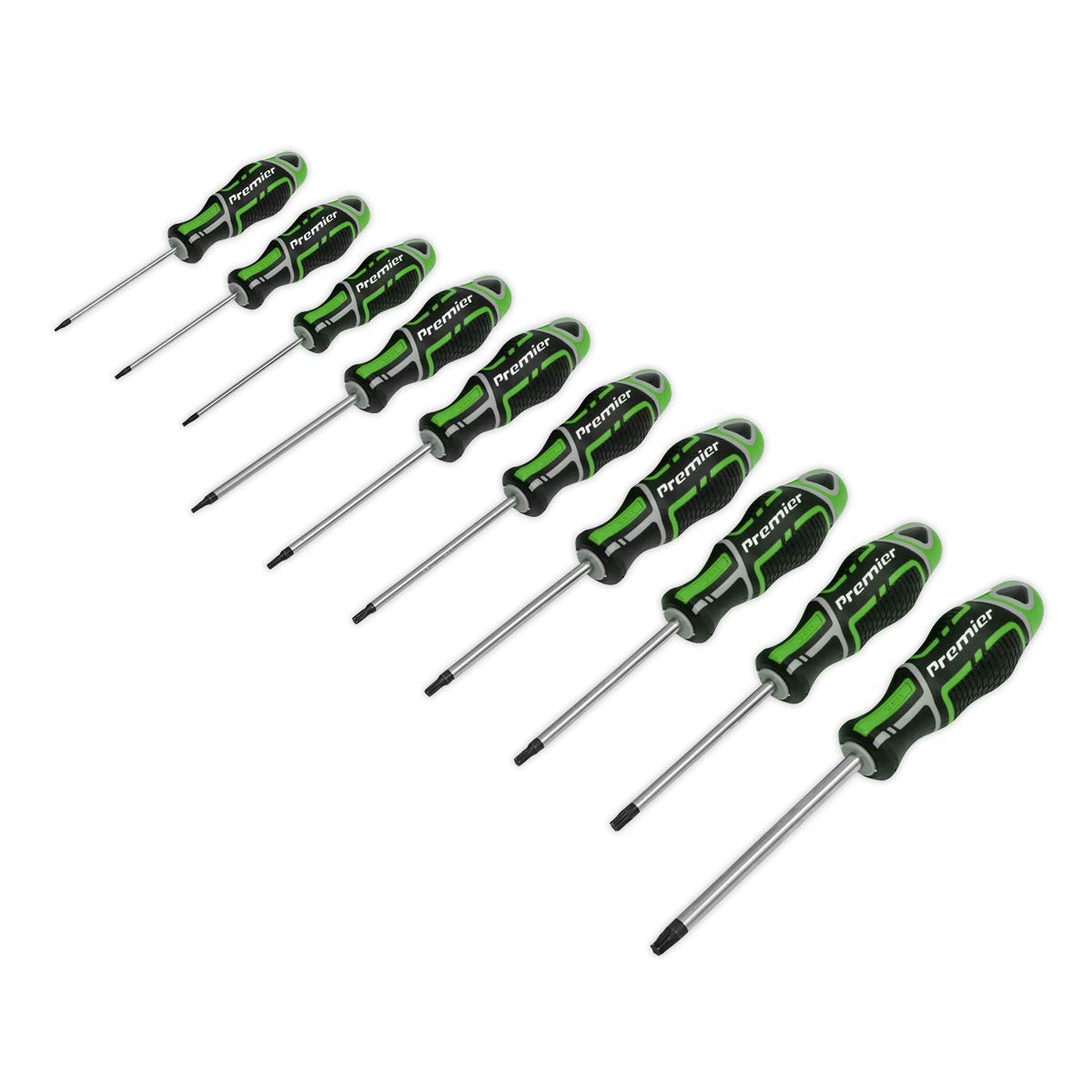 Sealey AK4324HV Premier GripMAX TRX-Star* Screwdriver Set 10pc - Hi-Vis Gre