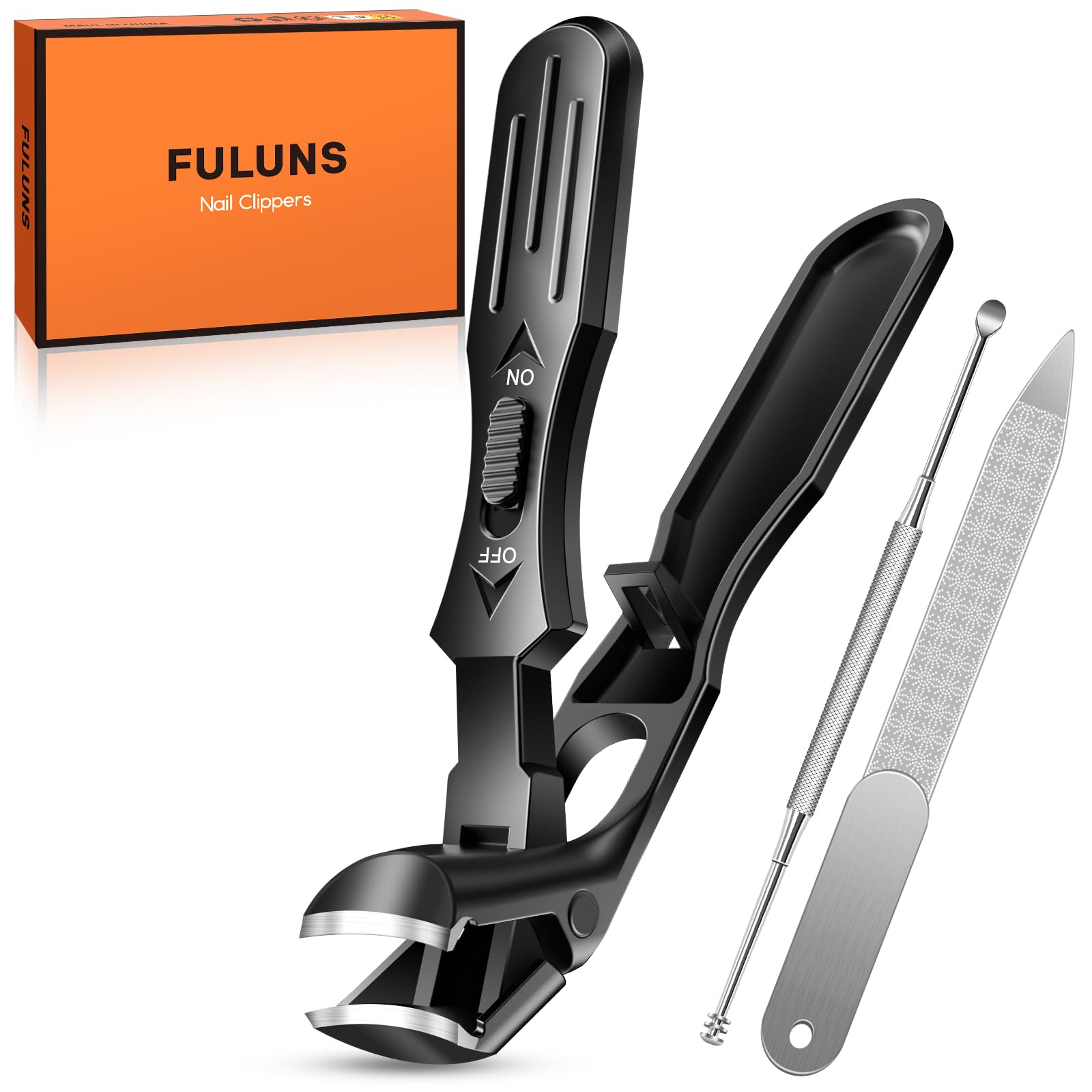 Toenail Clippers for Seniors Thick Toenails, 2026 Large Angled Nail Clippers for Men Thick Nails with Catcher, Heavy Duty Nail Cutter Long Handle