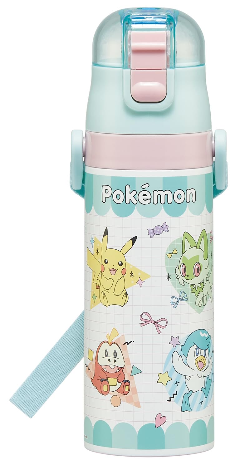 Skater - Stainless Steel Water Bottle for Kids 16 oz Lightweight Kids Friendly Popping Up Sports Water Bottle